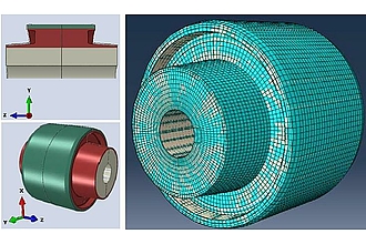 FEM Modell des Elastomerlagers