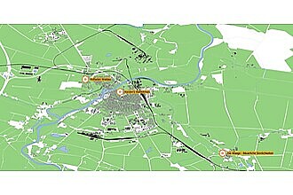 Ausschnitt aus der Hof- und Dorfladenkarte für Sachsen-Anhalt (erstellt mit QGIS und freien Geodaten aus Open Street Map).