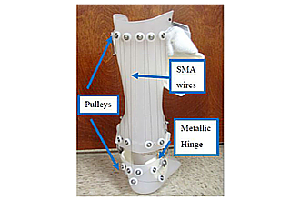 Detailbild zu :  Design and evaluation of a novel dynamic ankle-foot orthosis using silicone/SMA materials
