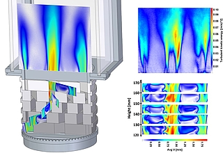 Velocity measurements by Particle Image Velocimetry at the surface and in the interiour of a packed bed