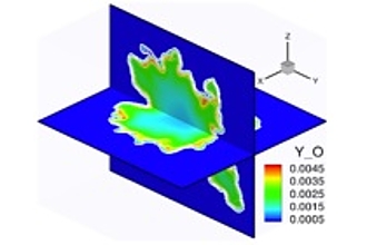 Detailbild zu :  Ermittlung der Zündwahrscheinlichkeit in turbulenten Strömungen anhand Direkter Numerischer Simulation