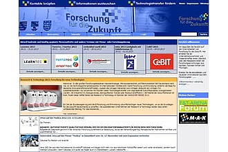 Homepage www.forschung-fuer-die-zukunft.de