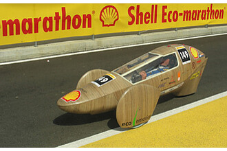 zero7 in Fahrt beim Shell-Eco Marathon 2007 in Nogaro, Südfrankreich
